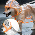 Transparent Waterproof Dog Raincoat – S–XL