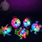 10/20/30PCS Glowing Halloween Pumpkin Ghost Bracelet Rings Night Decor Halloween Party Favor Festival Carnival Gifts Bag Fillers