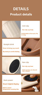 450ML Stainless Steel Thermo Water Bottle LED Temperature Display Coffee Cup Keep Cold and Heat Thermal Mug Travel Vacuum Flask