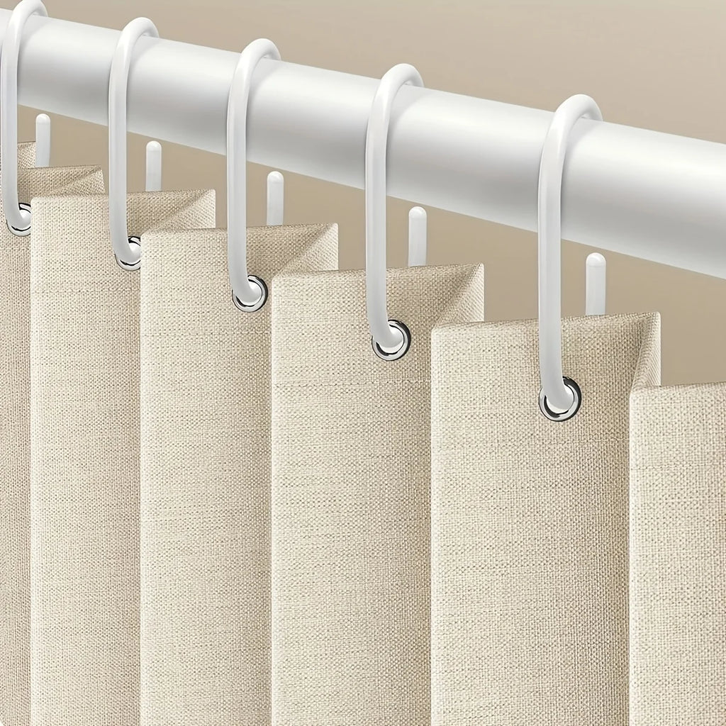 High-Quality Foldable Shower Curtain with Hooks & Ties, Invisible Wet-Dry Separation, Easy Store, Modern Home Decor Style