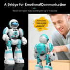 Kids Smart Voice Interaction Robot Blue Plastic Intelligent Robot