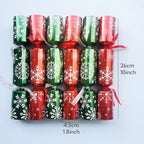 10Inch Christmas Cracker Set of 6pcs Christmas Crackers with Snap and Prize Father Christmas Snowflake Santa Claus Free Shipping