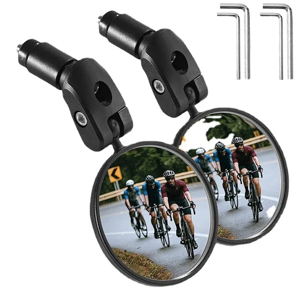 Universal Bicycle Mirror Rearview Adjustable Rotate Wide-Angle Cycling Handlebar Rear View Mirrors for MTB Road Bike Accessori