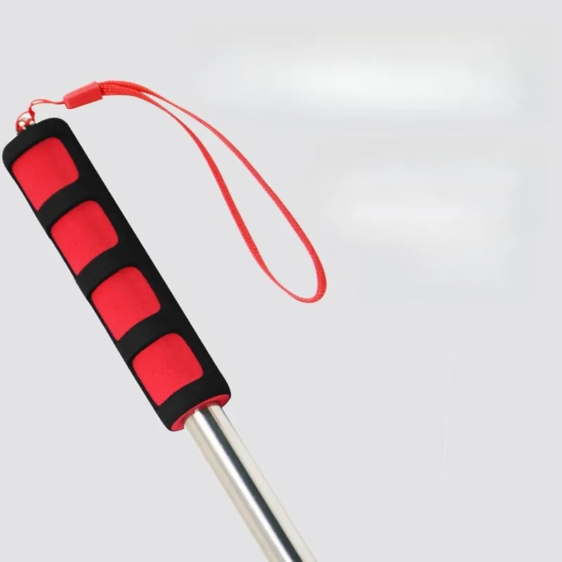 Self Defense Stick Retractable, Hollowing Drum Detection Hammer, Red