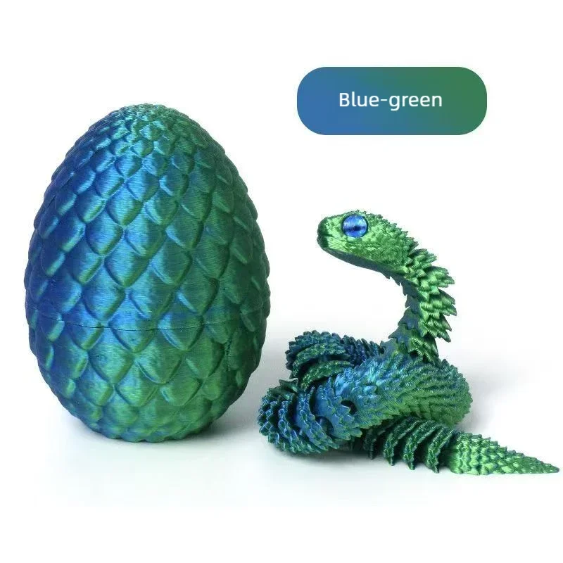 1PCS Mobile Joint Simulation Cobra and Snake Egg Statue - Creative Desktop Decoration Sculpture Home Decoration Ornament Gift