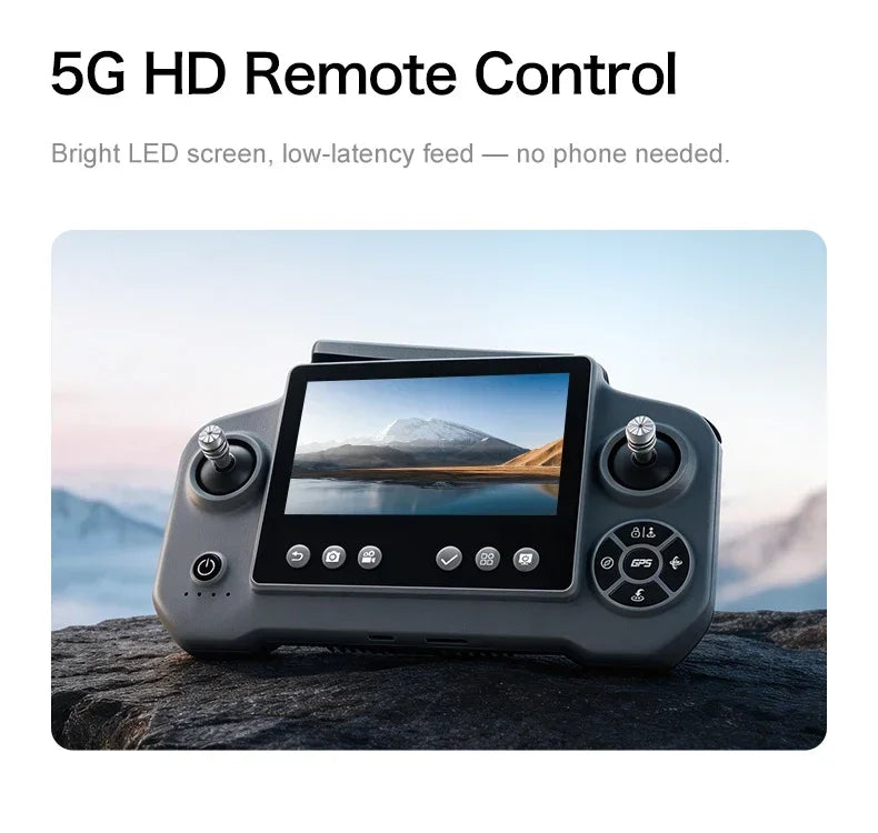original GT60 Drone 4.3-inch Large Screen Foldable drone 8K HD Dual Camera Gps Brushless Optical Avoidance Airdrop RC Quadcopter