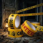 Warning Tapes Halloween Decoration Do Not Enter Roll for Door Windows Yards