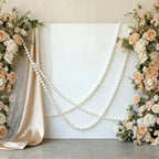 10pcs DIY Beaded Faux Large Pearl Garland White Ball Pendant & Figurine Wedding Backdrop Wall Decor