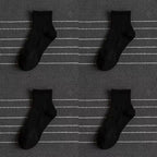 5/10/20 Pairs Neutral Solid Color Round Neck Socks Spring Summer Sweat Absorbing Breathable Comfortable All-season Sports Socks