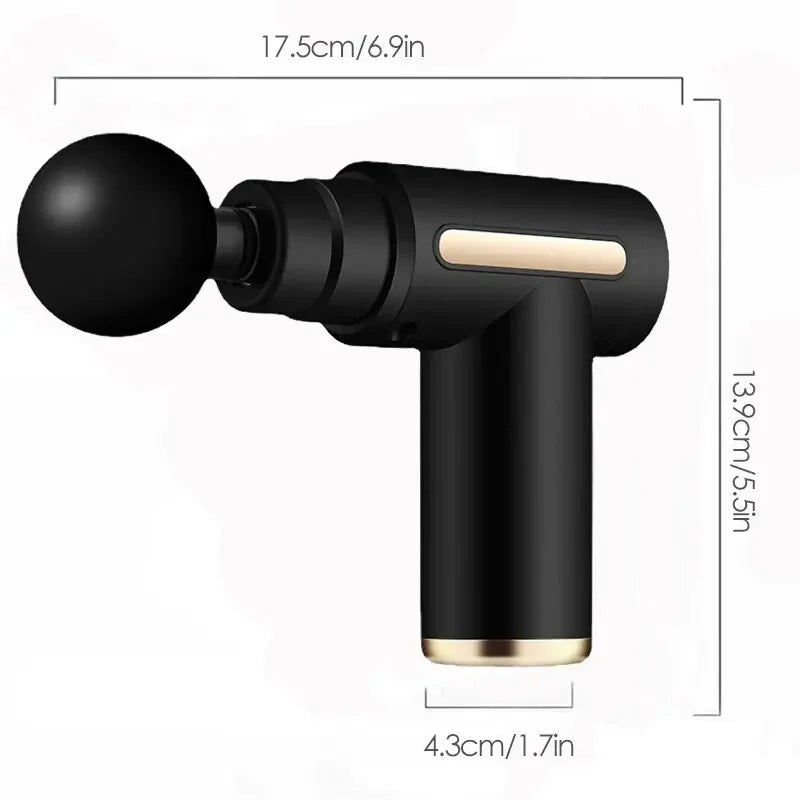 Fascial Massage Gun Electric Waist and Back Massager High-Frequency Vibration  Muscle Relaxation Electric Shoulder Massage Gun