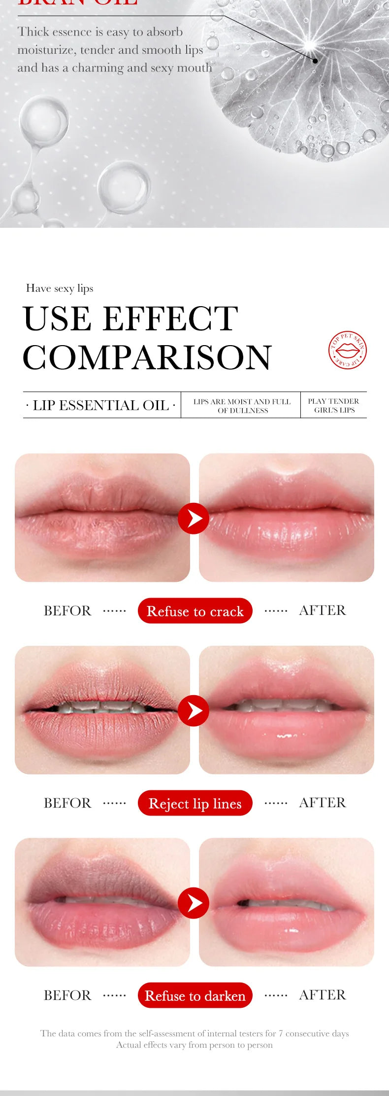 Lip Booster Plumping Serum Oil Hyaluronic Acid Moisturising  Stimulant Free Brightening Lightening Lines
