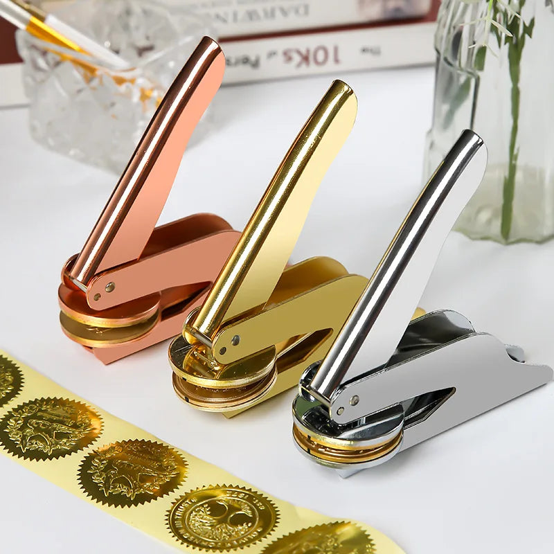 Personalised Metal Embosser Stamp – Custom Logo & Seal