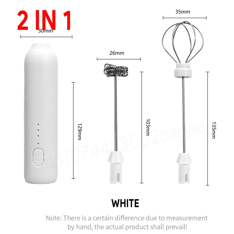 Rechargeable Milk Frother & Egg Whisk — 3 Speeds