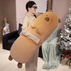 70-120cm Capybara Long Pillow Stuffed Soft Cartoon Animal Capybara Bolster Plushie Sleeping Leg Support Peluche Birthday Gift