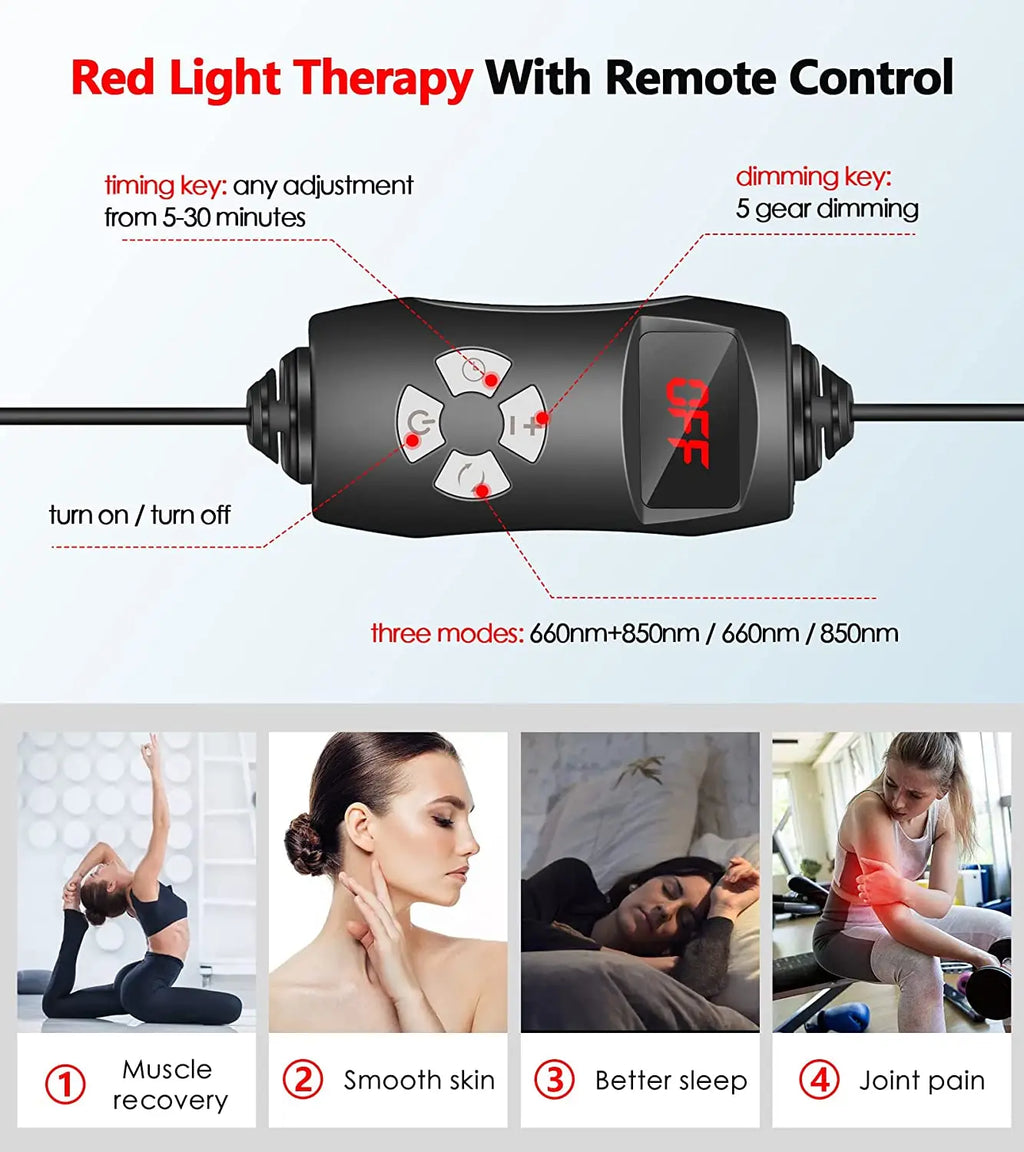 LED Red Light Healthcare Lamp For Full Body Face Near Infrared Light sauna for Joint Muscle Relieve Beauty Health Gadget