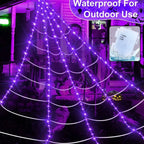 8 Modes Halloween Spider Web Lights Glow Waterproof Halloween Spider 5m web