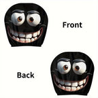 1/2pcs Funny Cartoon Eyes Car Headrest Covers Double-sided Universal Fit Car Headrest Covers for Auto Front Seat Rest Decoration