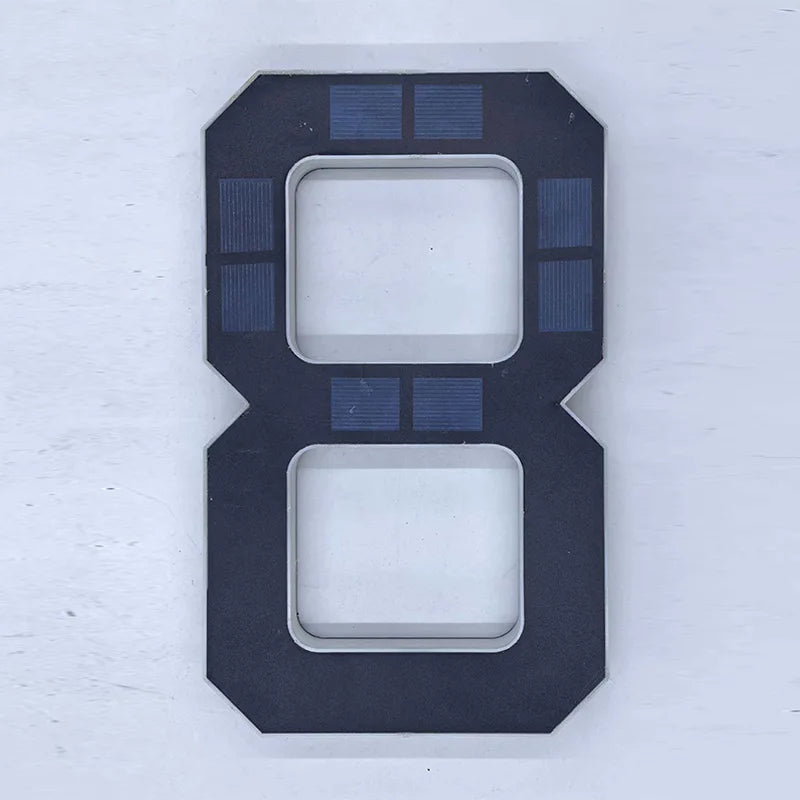 Solar LED House Number Sign with Light Sensor