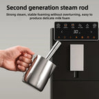 Automatic Espresso Machine with Smart Color Screen, Built-in Grinder & Steam Wand, 20Bar Pressure Coffee Maker for Home, Cappucc