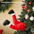 Santa Claus Legs Elf Legs Ornaments Stuffed Filled Christmas Tree Topper Home Hanging Ornaments Elf Holiday Decor Party Supplies