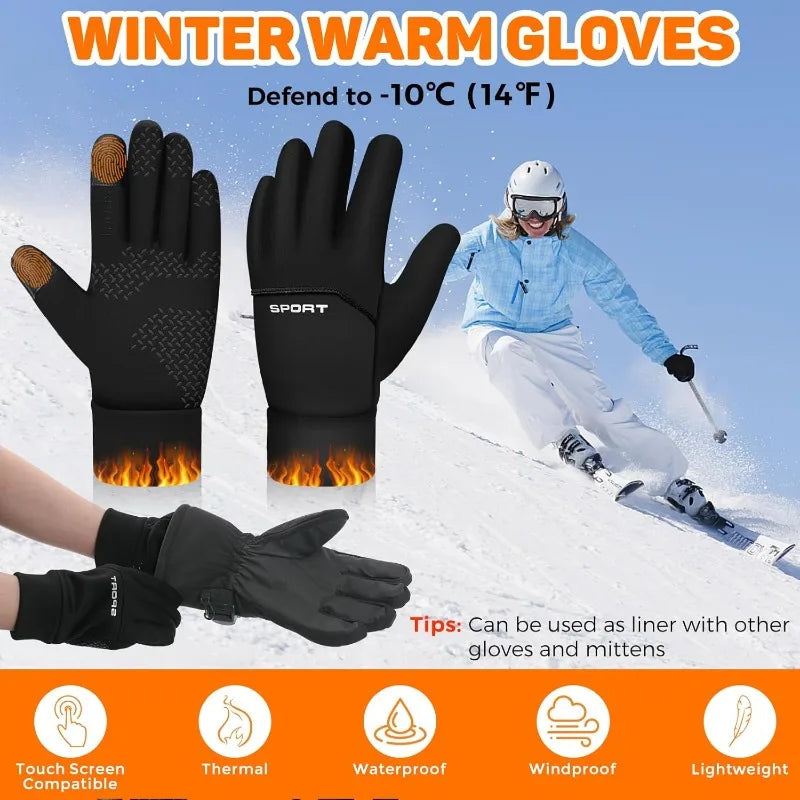 Winter Warm Gloves Touch Screen Windproof Cold-proof