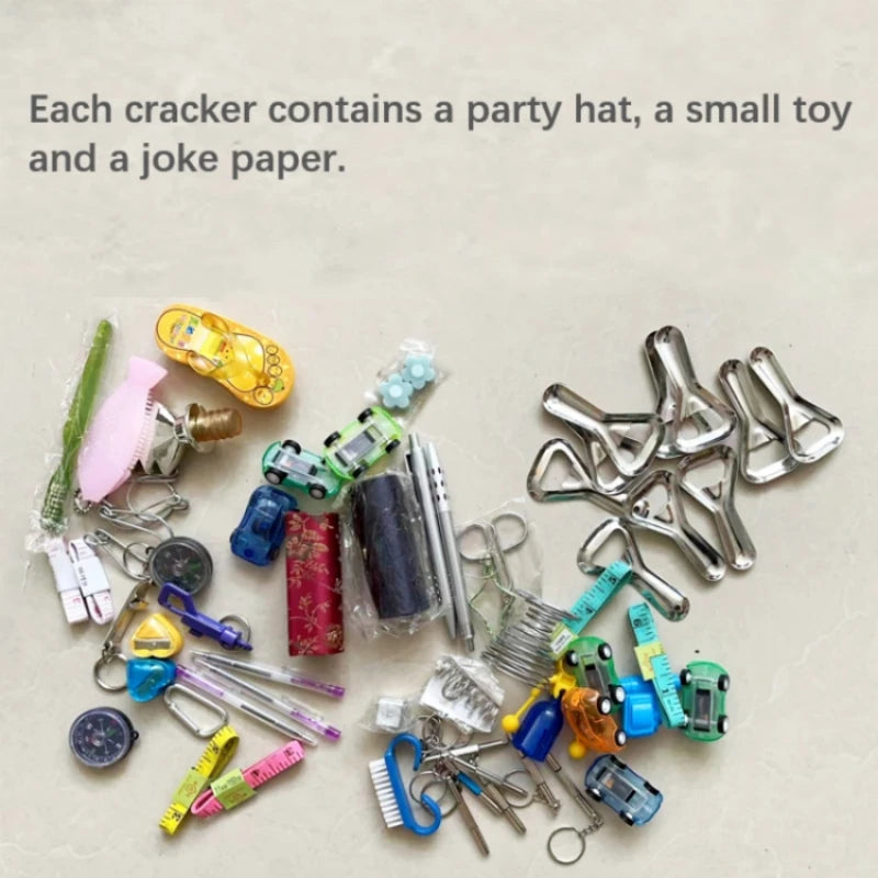 12 Inch Christmas Crackers Set of 6pcs, Christmas poppers, Christmas crackers with snap and prizes for adults