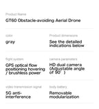 original GT60 Drone 4.3-inch Large Screen Foldable drone 8K HD Dual Camera Gps Brushless Optical Avoidance Airdrop RC Quadcopter