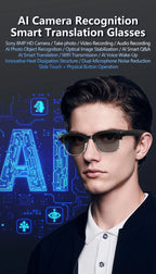 2026New 800W Pixel Camera Smart Glasses Men Video Recording AI Photo Recognition Bluetooth Call Voice Translation Sunglasses Man