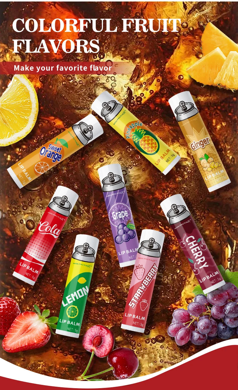 8PCS Soda-Inspired Lip Balm Set, Long-Lasting Moisture & Anti-Chapping Gift Giving