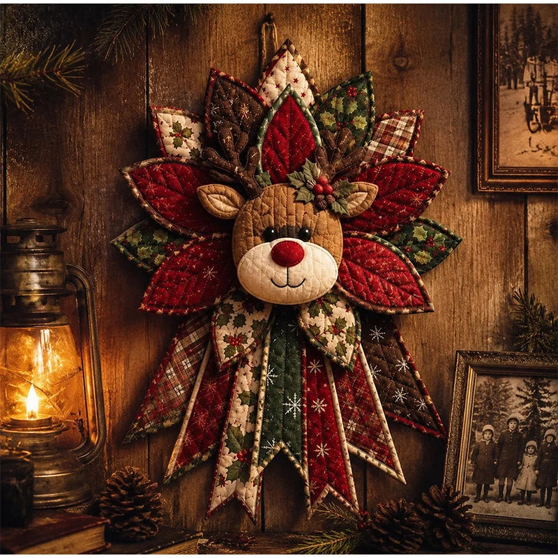 2026 DIY Sewing Kit Christmas Door Hanging Wreath Quilted Fabric DIY Handmade Christmas Tree Holiday Craft Home Decoration Gifts