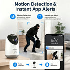 Lenovo 5MP Indoor Smart Security Camera 2.4G 5G WiFi Wireless PTZ IP Cam Two‑Way Talk Night Vision Motion Alert Pet Baby Monitor
