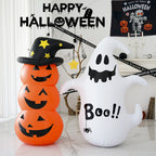 Stacked Pumpkin & Ghost Halloween Inflatable Decoration