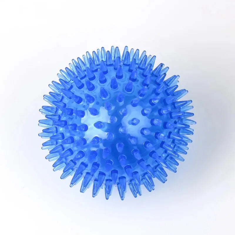 TPR Squeaky Spiked Ball Chew Toy for Dogs & Cats