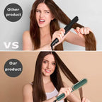 Electric PTC Heat Straightening Brush One Step Hair Dryer 3 In 1 Ceramic Flat Iron Women Hair Straightener Comb And Curling