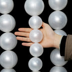 Wedding Backdrop Wall Decor - Faux Large Pearl - DIY Beaded Garland White Ball Pendant & Figurine