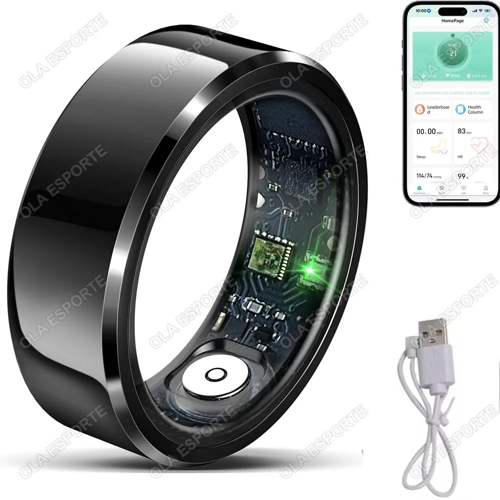 2026 Smart Ring Blood Pressure Heart Rate Sleep Monitoring