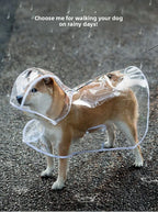 Transparent Waterproof Dog Raincoat – XS–8XL