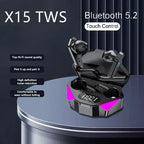 Bluetooth TWS Gaming Earphones Low Latency Wireless In-Ear Headphones With Built-in Mic LED Indicator Lights