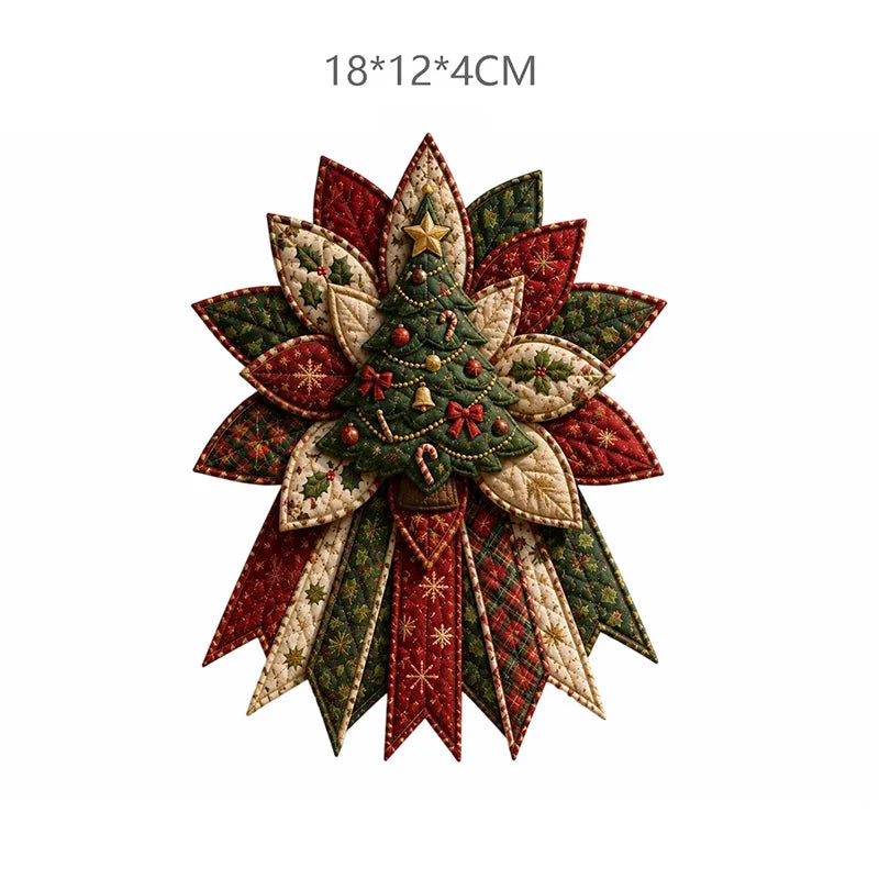 2026 DIY Sewing Kit Christmas Door Hanging Wreath Quilted Fabric DIY Handmade Christmas Tree Holiday Craft Home Decoration Gifts