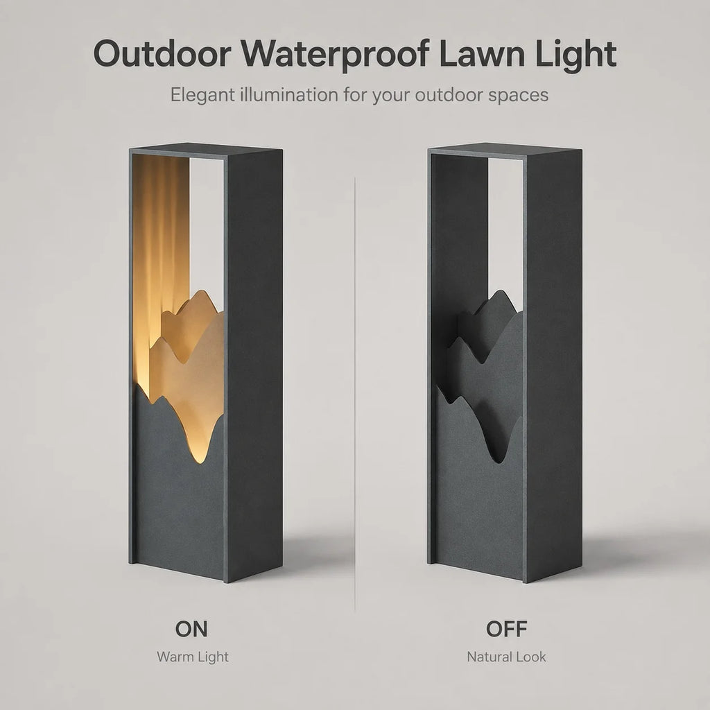 IP65 Waterproof Outdoor Garden Lawn Light Stainless Steel Mountain Path Lamp 38/65/180/280cm Bollard Light for Villa Yard Decora