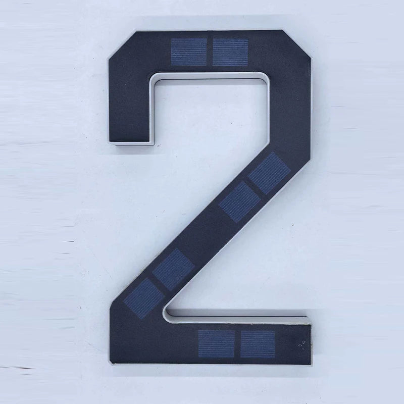 Solar LED House Number Sign with Light Sensor