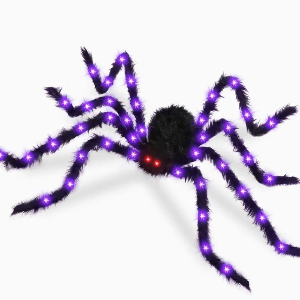 8 Modes Halloween Spider Web Lights Glow Waterproof Halloween Spider 5m web