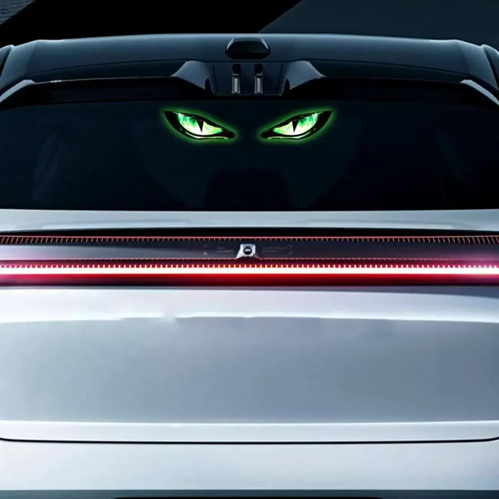 Solar Powered Car Neon Light Wireless Cool DEMON EYE Led Ambient Light Suction Cup USB Rechargeable Atmosphere Breathing Lamp