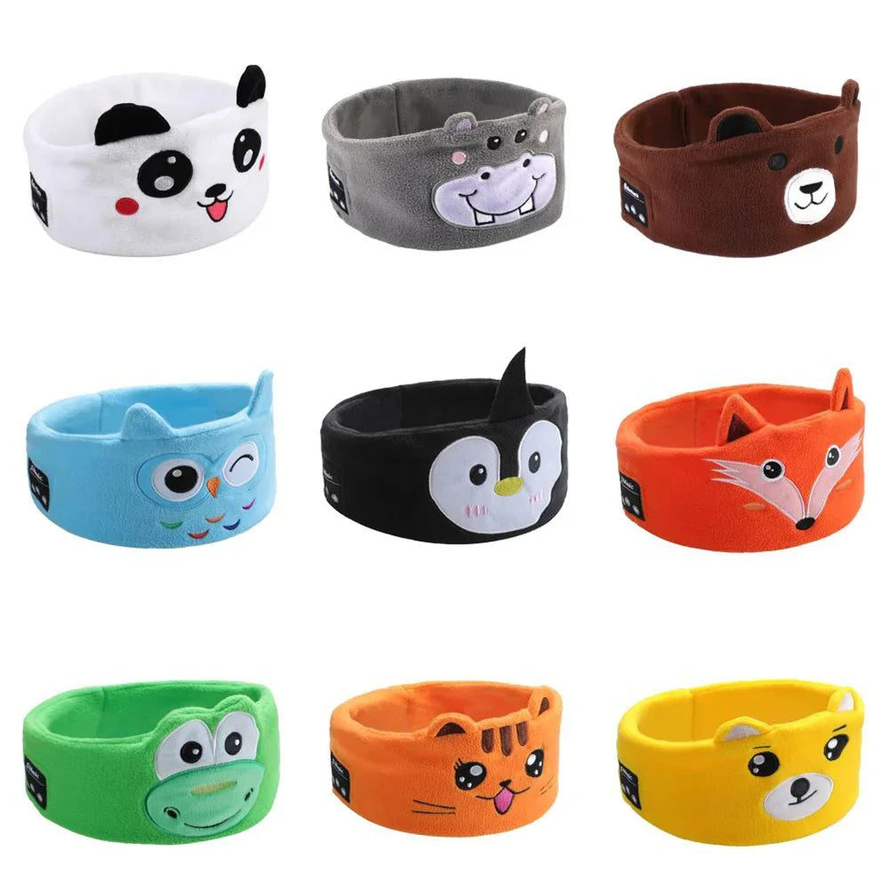 Kid Bluetooth Headphone Sleep Mask Bluetooth 5.0 Stereo Music Player Support Handsfree Soft Music Headband For Children Gifts