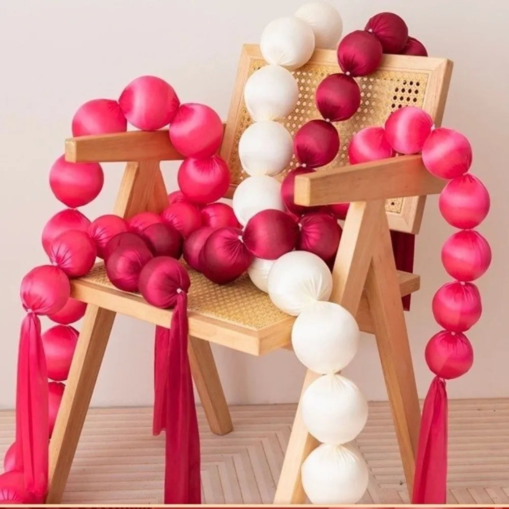 Foam Ball Garland Wedding Cloth Ball String Handmade Ornament Smooth Decoration Wedding Room Decoration