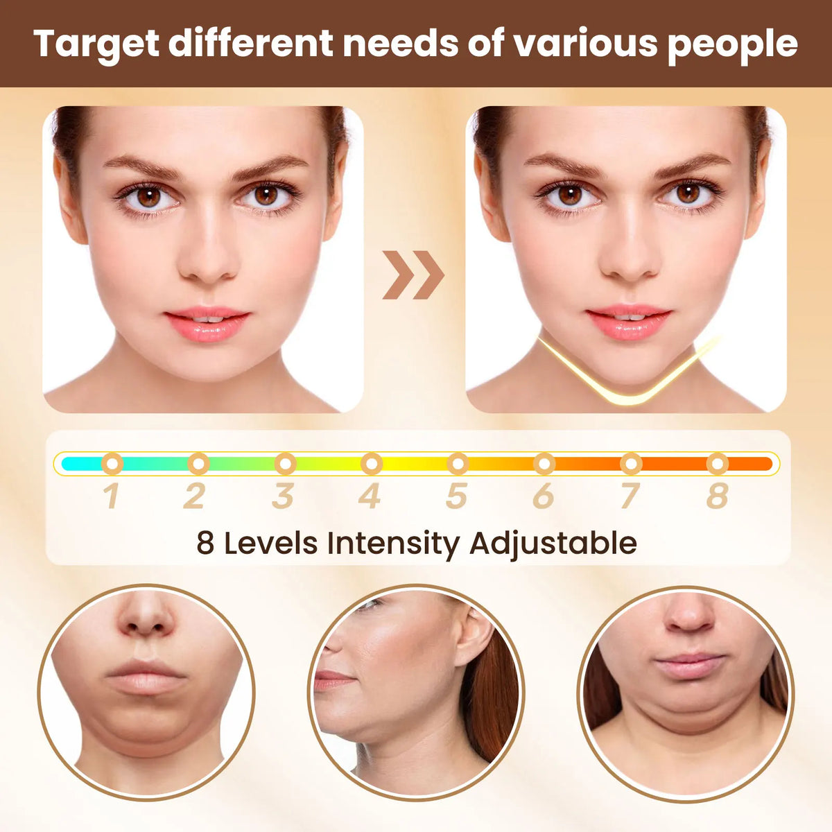 EMS V-Line Face Lifting & Jawline Toning Device
