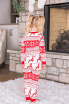 Merry Christmas Allover Print Pajamas Family Matching Outfits Mom Daughter Dad Son Clothing Sets Baby Romper Pjs Xmas Party Look