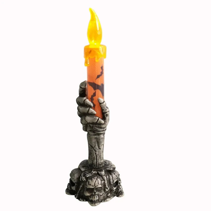 Halloween Skeleton Ghost Hands Led Candles Light