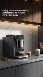 Automatic Espresso Machine with Smart Color Screen, Built-in Grinder & Steam Wand, 20Bar Pressure Coffee Maker for Home, Cappucc