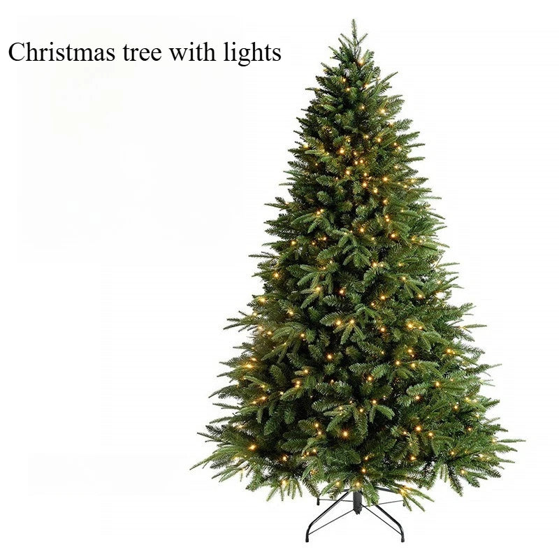 2026 new Christmas decoration high-end PE mixed Christmas tree, encrypted branches with lights, Christmas tree
